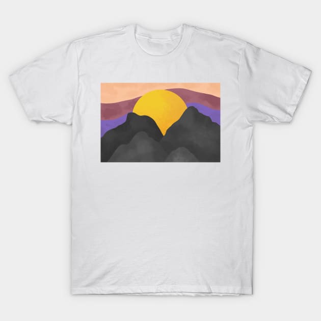 Mountain Sunset T-Shirt by Reeseworks